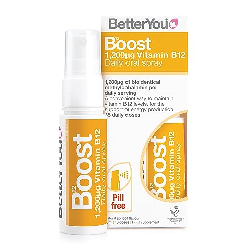 BetterYou Boost Vitamin B12 Daily Oral Spray, Pill-free Vitamin B12 Supplement for Energy Better You buy supplements canada