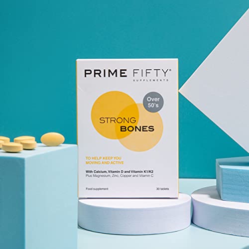 Prime Fifty Strong Bones Supplements – 28 Multivitamin Tablets with Calcium, Magnesium FutureYou Cambridge buy supplements canada