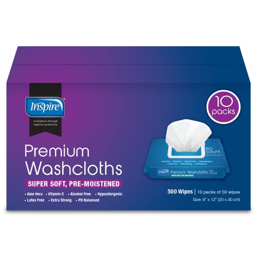 Inspire Adult Wet Wipes, Adult Wash Cloths, Adult Wipes for Incontinence Inspire buy supplements canada