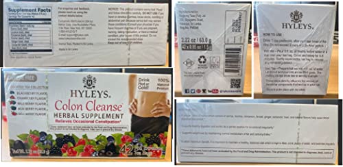 Hyleys Colon Cleanse Tea Assorted Flavors - 42 Tea Bags (12 Pack - 504 Tea Bags Total) HYLEYS buy supplements canada