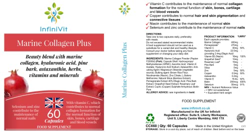 InfiniVit Marine Collagen Plus Blend Capsules - Hair Growth Enhancer with Enriched Vitamin C and Vitamin E InfiniVit buy supplements canada