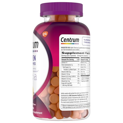 Centrum MultiGummies Gummy Multivitamin for Women, Multivitamin/Multimineral Supplement with Vitamin D3, B and Antioxidants Centrum buy supplements canada
