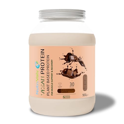 NutriVolv Vegan Plant Based Protein Powder | Milk Chocolate Flavour 900g | Pea & Rice Protein Blend NutriVolv buy supplements canada