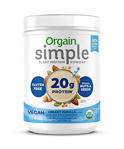 Orgain Organic Simple Vegan Protein Powder, Vanilla - 20g Plant Based Protein Orgain buy supplements canada