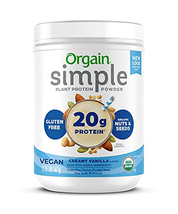Orgain Organic Simple Vegan Protein Powder, Vanilla - 20g Plant Based Protein Orgain buy supplements canada