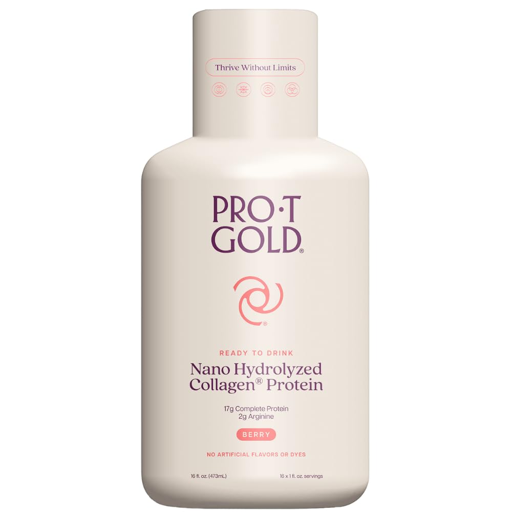 ProT Gold Liquid Collagen Protein Shot, Support for Hair, Nails and Skin, 17g, Nano Hydrolyzed & Grass Fed with Amino Acids, Sugar Free, Gluten Free, ProT Gold buy supplements canada