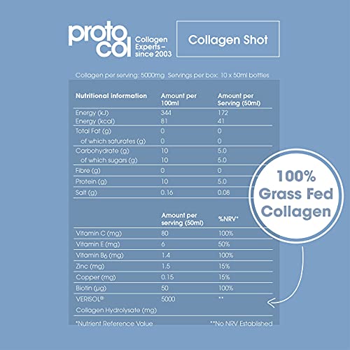 Proto-col, Women’s Liquid Collagen Drink, 10 Shots of Type 1 and 3 Collagen for Body Proto-Col buy supplements canada