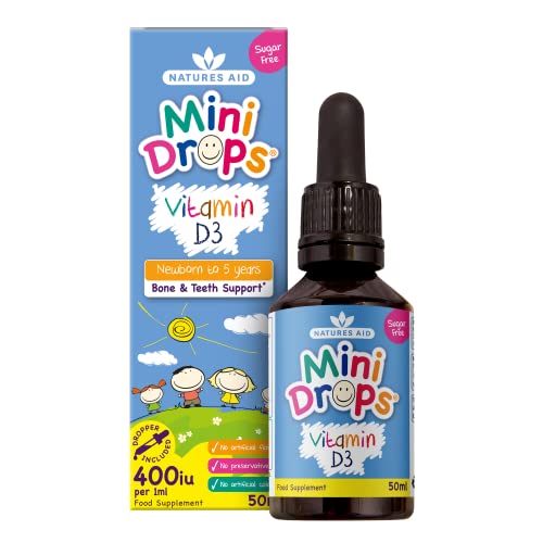 Natures Aid Vitamin D3 Mini Drops for Infants and Children, Sugar Free, 50ml natures aid buy supplements canada