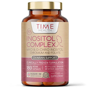 Inositol Complex | PCOS Support | 180 Capsules | Myo & D Chiro-Inositol, Folate & Chromi Time Health buy supplements canada