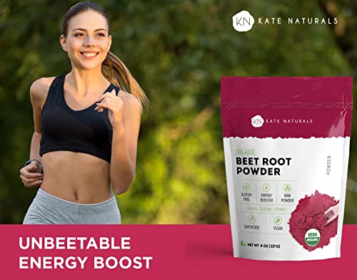 Kate Naturals Beet Root Powder for Baking & Smoothies (8oz) USDA Organic Beetroot Powder Kate Naturals buy supplements canada