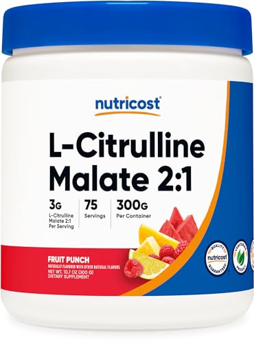 Nutricost L-Citrulline Malate 2:1 (300g) Fruit Punch - Workout Support, Muscle Performance Nutricost buy supplements canada