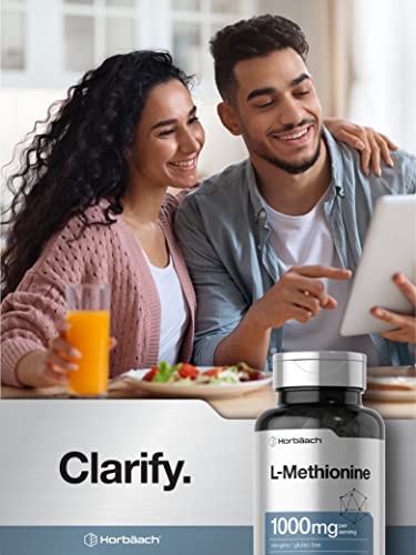 L Methionine 1000mg | 100 Capsules | Non-GMO, Gluten Free | Free Form Supplement Horbäach buy supplements canada