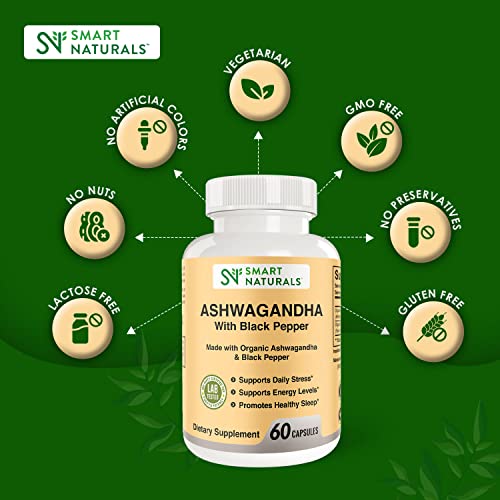 Smart Naturals Organic Ashwagandha with Black Pepper Herbal Supplements, Relieves Smart Naturals buy supplements canada
