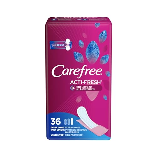 Carefree Liners Extra Long- Pantiliners for Women 36 Count (Pack of 3), Set with Feminine Flushable Msupps.com buy supplements canada