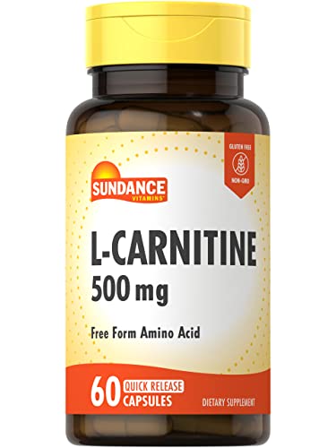 L-Carnitine 500mg | 60 Capsules | Free Form Amino Acid | Non-GMO and Gluten Free Sundance buy supplements canada