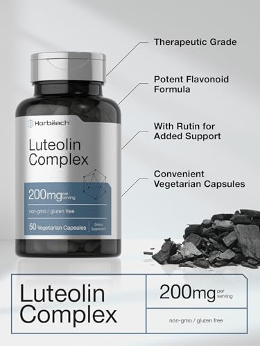 Luteolin Complex with Rutin | 50 Capsules | Vegetarian, Non-GMO & Gluten Free Flavonoid Horbäach buy supplements canada
