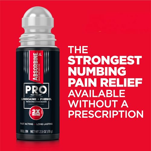 Absorbine Jr. PRO Maximum Strength Lidocaine Roll-On for Targeted Nerve and Muscle Pain Relief, 4% Lidocaine + 1.5% Phenol, Fast Acting & Long Lasting, 2.5 oz ABSORBINE JR. buy supplements canada