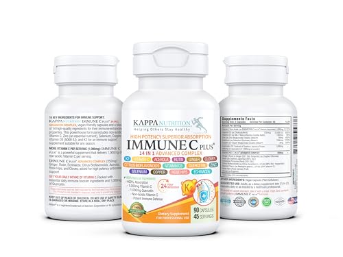 Quercetin 1,000mg, Vitamin C 1,000mg, Zinc 50mg, Vitamin D3 5,000iu, Selenium, Copper, Acerola, Ginger, Rutin, Bitter Orange, Rose Hips, Echinacea, Immune C Plus, 14 in 1 Immune C Plus (90 Count) KAPPA NUTRITION buy supplements canada