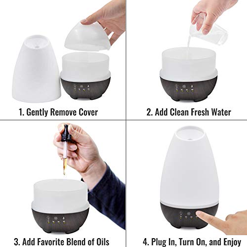 HealthSmart Essential Oil Diffuser, Cool Mist Humidifier and Aromatherapy Diffuser, FSA HSA Eligible with 500ML HealthSmart buy supplements canada