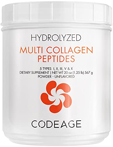 Code Age Multi-Collagen Protein Powder Hydrolyzed 20Oz All-in-One Super Bone Broth Codeage buy supplements canada