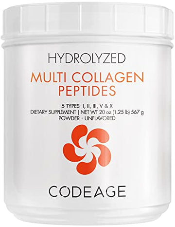 Code Age Multi-Collagen Protein Powder Hydrolyzed 20Oz All-in-One Super Bone Broth Codeage buy supplements canada