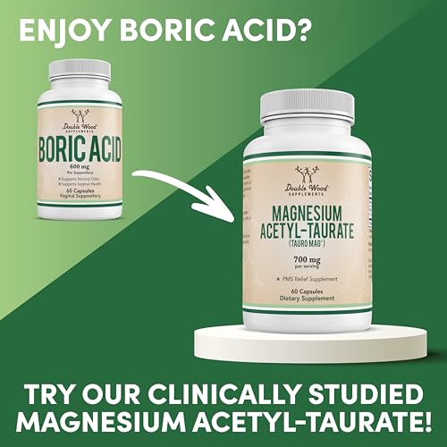 Boric Acid Vaginal Suppositories (600mg, 60 Count) Supports Vaginal pH Balance, Odor Control Double Wood Supplements buy supplements canada