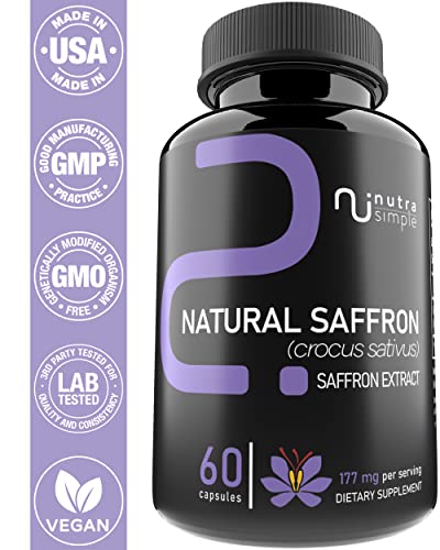 Nutra Simple Saffron Supplements 177mg, Pure Saffron Extract, Made in USA, Natural Nutra Simple buy supplements canada