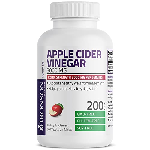 Bronson Apple Cider Vinegar 3000 MG per Serving Extra Strength - Non-GMO, 200 Vegetarian Bronson buy supplements canada