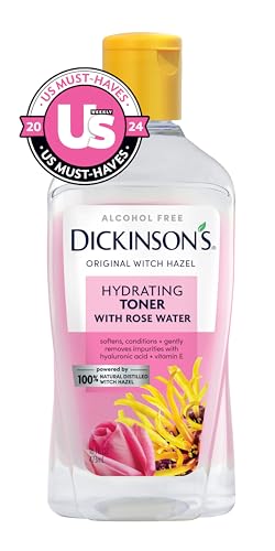 Dickinson's Enhanced Witch Hazel Hydrating Toner with Rosewater, Alcohol Free, 98% Natural Formula, 16 Fl Oz (Pack of 1) Dickinson's buy supplements canada
