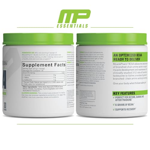 MusclePharm Essentials BCAA, Fruit Punch - 30 Servings Muscle Pharm buy supplements canada