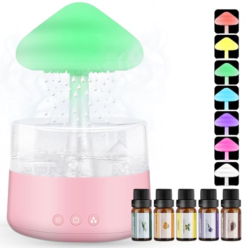 Rain Cloud Humidifier Water Drip with 5 Essential Oils, Cloud Diffuser with 7 Changing Colors Night Lights EvCZen buy supplements canada