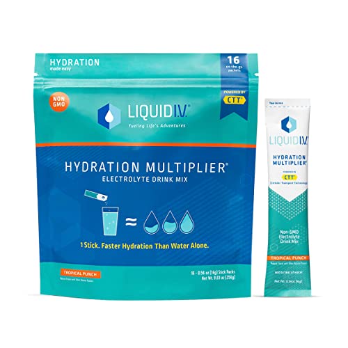 Liquid I.V. Hydration Multiplier - Tropical Punch - Hydration Powder Packets | Electrolyte Liquid I.V. buy supplements canada