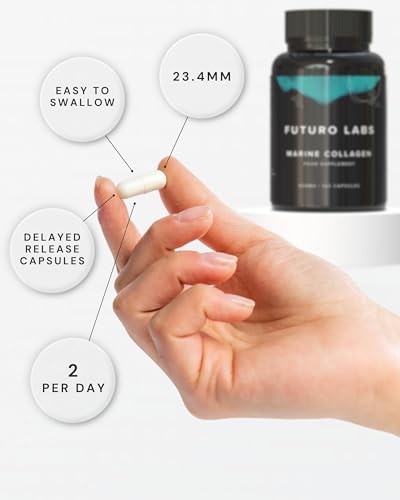 Marine Collagen Capsules 1200mg with VIT C (12mg) and Zinc (1.5mg) - Made in The UK Futuro Labs buy supplements canada