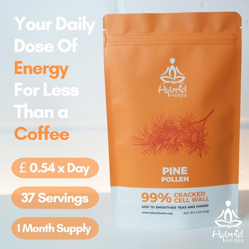 HYBRID HERBS - PINE POLLEN | 99% Cracked Cell Wall Powder | Highly Bioavailable Hybrid Herbs buy supplements canada