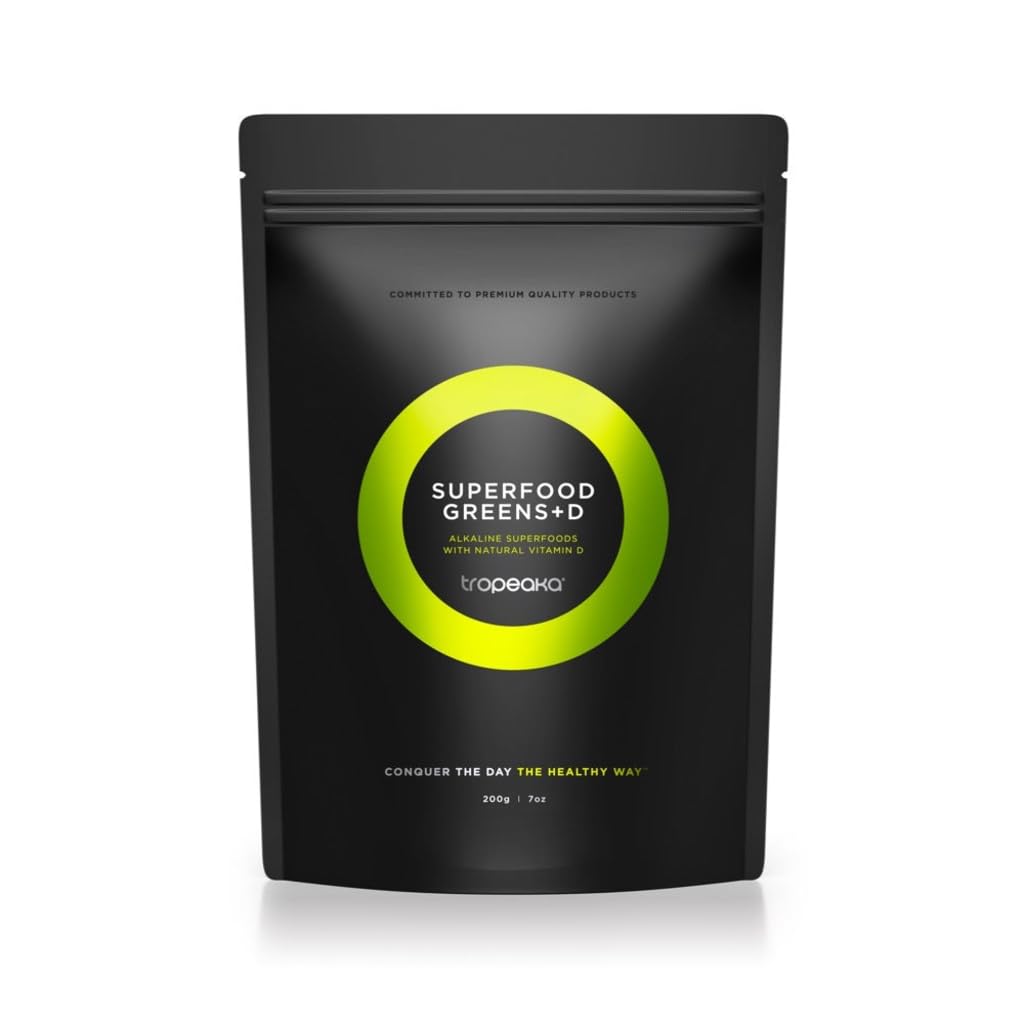 Tropeaka Superfood Greens + D - Antioxidant Green Powder for Energy, Immune System, & Gut Health, Rich in Chlorophyll & Essential Nutrients, Vitamin D, Vegan, Gluten Free, Non-GMO - 7oz (20 Servings) Tropeaka buy supplements canada
