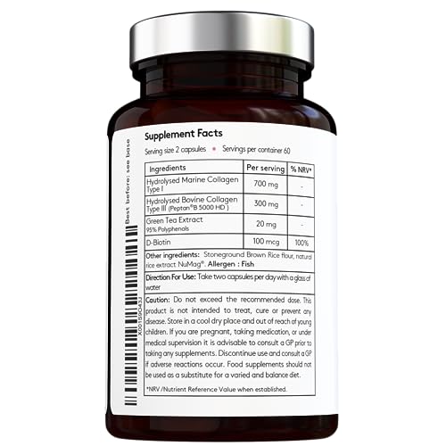 Advanced Collagen Complex - Hydrolised Marine Collagen (Type I) + Hydrolised Bovine Grass Vital Haven buy supplements canada