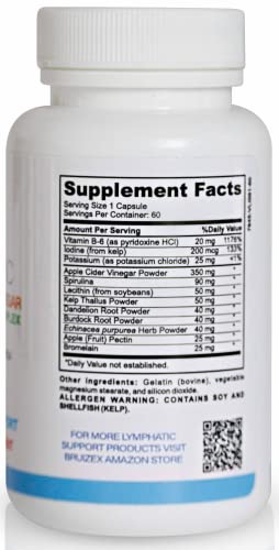 Bruizex Apple Cider Vinegar Complex Capsules, Lymphatic Drainage Apple Cider Vinegar Bruizex buy supplements canada