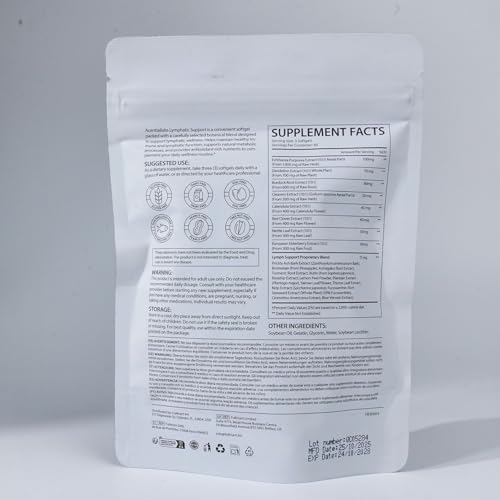 chenyayun Lymphatic Drainage Supplements, 240 Softfels, 21-in-1 Natural Herbal Blends with Echinacea, Dandelion, Burdock Root for Lymph System, Immune Support, Cleanse, Less Swelling/Bloating chenyayun buy supplements canada