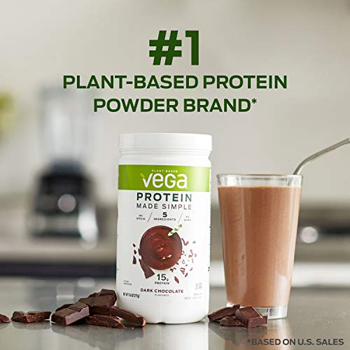 Vega Protein Made Simple, Dark Chocolate - Stevia Free Vegan Protein Powder Vega buy supplements canada