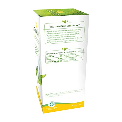 ORGANYC Hypoallergenic 100% Organic Cotton Internal Tampons with Applicator, REGULAR, 16-count Organyc buy supplements canada