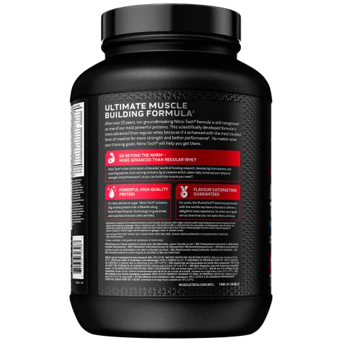 MuscleTech NitroTech Whey Protein Powder, Muscle Maintenance & Growth, Whey Isolate Protein Muscletech buy supplements canada