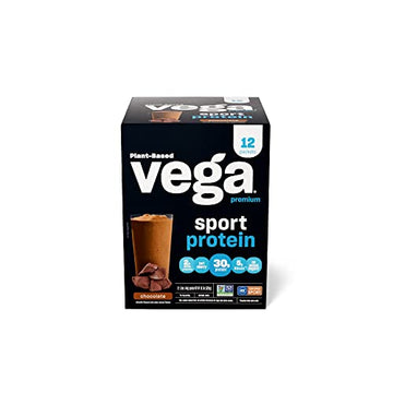 Vega Sport Premium Vegan Protein Powder, Chocolate - 30g Plant Based Protein, 5g BCAA Vega buy supplements canada