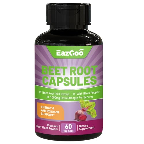 EAZGOO Beet Root Capsules 1000mg Per Serving, Supports Nitric Oxide Production & Blood EAZGOO buy supplements canada
