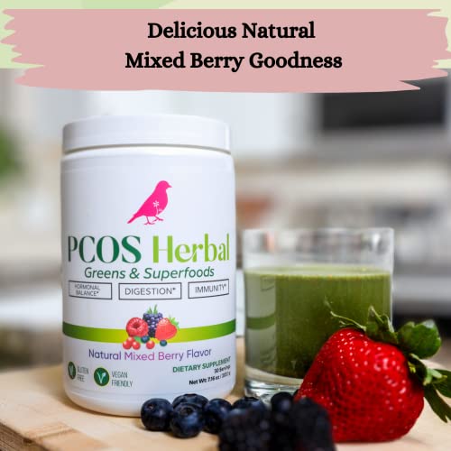 PCOS Herbal Green Superfood Probiotic Powder Mix: Hormonal Balance, Energy Boost PCOS Herbal Tea buy supplements canada