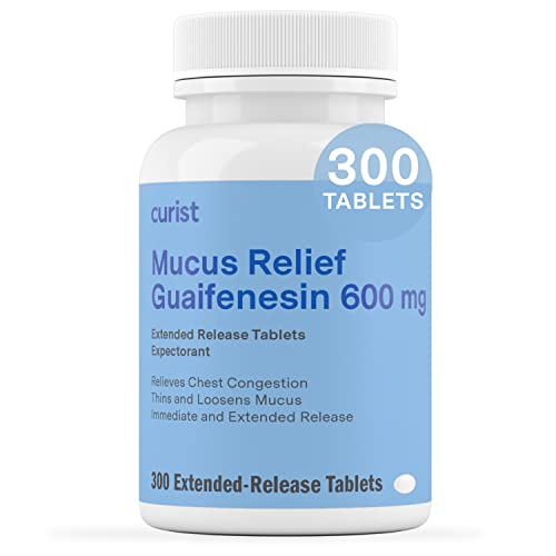 Curist Guaifenesin 600 mg Extended Release Tablets (300 Dye-Free Tablets) - Expectorant Curist buy supplements canada