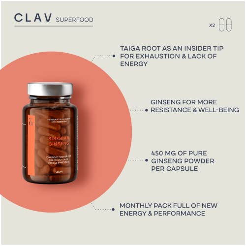 CLAV® Siberian Ginseng - 900mg Eleuthero Root Powder - Energy Supplement CLAV buy supplements canada