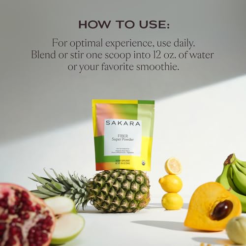 SAKARA Fiber Super Powder - Pineapple Flavor Prebiotic Fiber Powder, High Fiber SAKARA buy supplements canada