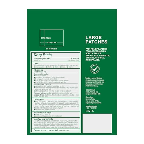 Biofreeze Menthol Pain Relieving Patches (5 Patches Per Box) Up To 8 Hours Of Pain Relief From Sore Muscles, Arthritis, Backaches, Spains, Bruises, Strains And Joint Pain (Package May Vary) Biofreeze buy supplements canada