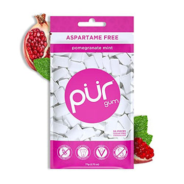 PUR Gum | Aspartame Free Chewing Gum | 100% Xylitol | Natural Pomegranate PUR buy supplements canada