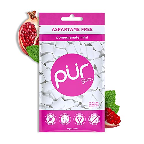 PUR Gum | Aspartame Free Chewing Gum | 100% Xylitol | Natural Pomegranate PUR buy supplements canada